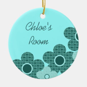 Pretty Patterned Flowers Door Hanger Ornament