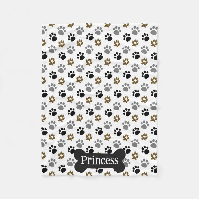 Pretty Paws Personalise Fleece Blanket (Front)