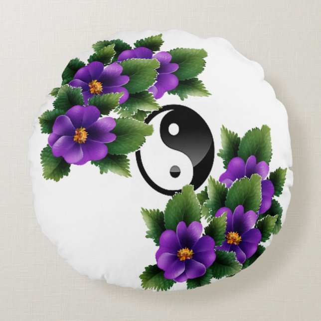 Pretty Peace Round Cushion (Front)