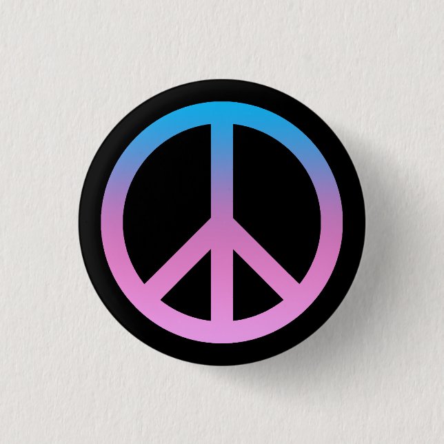 Pretty Peace Symbol Button (Front)