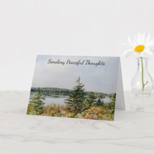 Pretty Peaceful Scenery Sending Thoughts Art Card