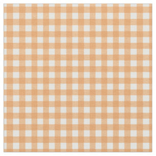 Pretty Peach Checked Gingham for Home Canning Lids Fabric