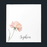 Pretty Peach Flower Notepad<br><div class="desc">Pretty Peach Flower</div>