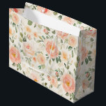 Pretty Peach Flowers Bridal Shower Large Gift Bag<br><div class="desc">Pretty Peach Flowers Bridal Shower</div>