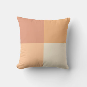 Pretty Peach Squares Cushion