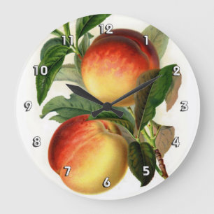 Pretty Peaches Large Clock