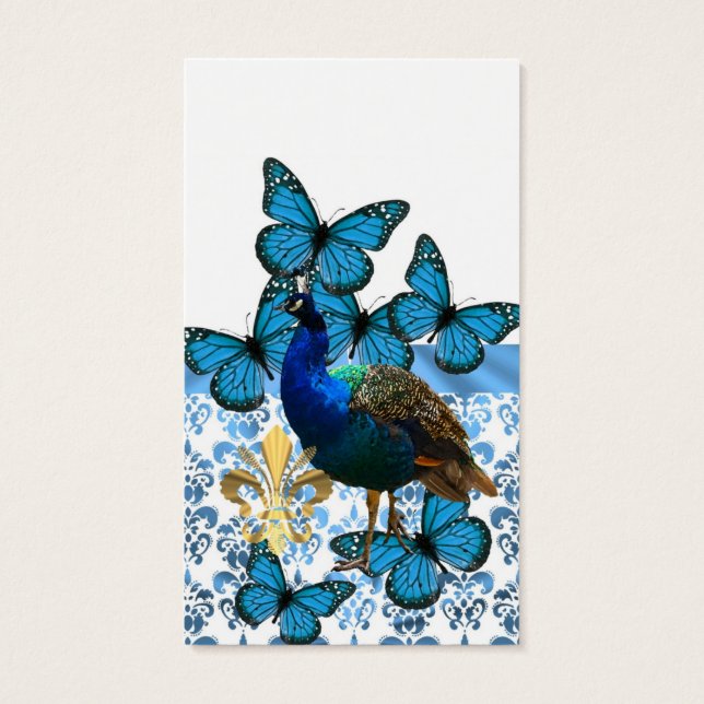 Pretty Peacock and blue butterflies (Back)