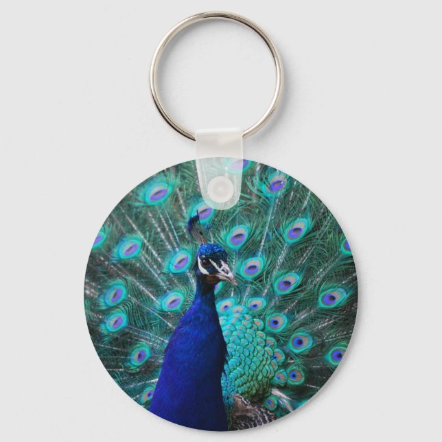 Pretty Peacock Keychain (Front)