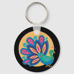 Pretty Peacock One Key Ring
