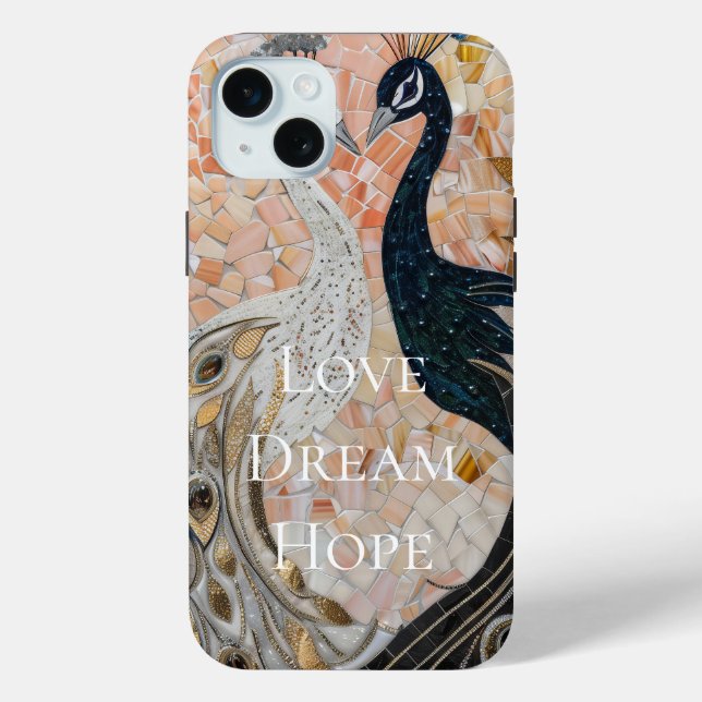 Pretty Peacock Pink Gold  Case-Mate iPhone Case (Back)