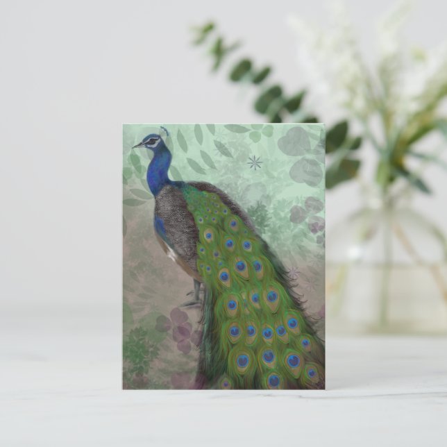 Pretty Peacock  Postcard (Standing Front)