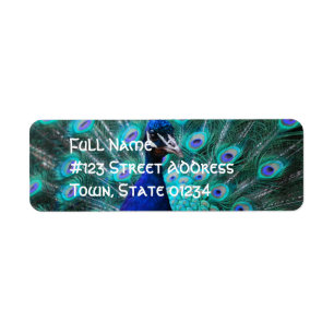 Pretty Peacock Return Address Mailing Label