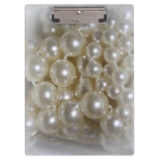 Pretty Pearls Home Office Clipboard