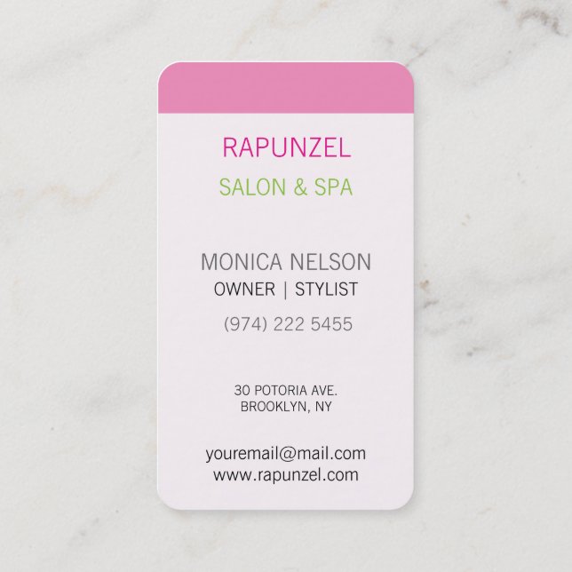 Pretty pearls pattern business card (Back)