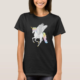 Pretty Pegacorn Flying Horse Rainbow Unicorn Pegas T-Shirt