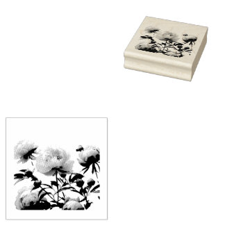 Pretty Peonies Rubber Stamp