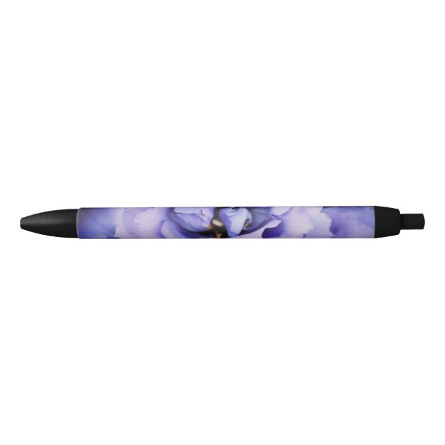 Pretty Periwinkle Flower Black Ink Pen (Front)