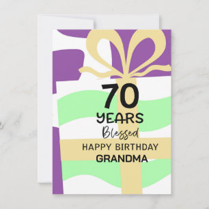 Pretty Personalised 70th Birthday Grandma Blessed