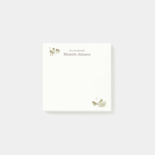 Pretty Personalised Adhesive Pad Birds Post-it Notes