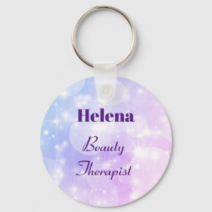 Pretty personalised Beauty Therapist Key Ring