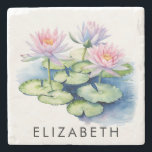 Pretty Personalised Birth Month Flower Custom Name Stone Coaster<br><div class="desc">Our Pretty Personalised Birth Month Flower Custom Name Stone Coaster is an elegant and sentimental gift that suits various special occasions. It's an ideal choice for expressing your love and appreciation on Mother's Day, showing gratitude to teachers with personalised gifts, thanking bridesmaids, or making a special proposal to your maid...</div>