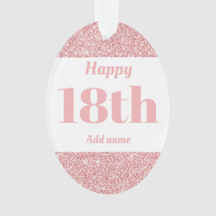 Pretty personalised birthday gift ornament 18th