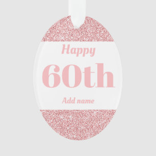 Pretty personalised birthday gift ornament 60th
