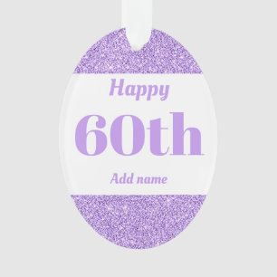 Pretty personalised birthday gift ornament 60th