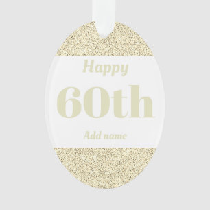 Pretty personalised birthday gift ornament 60th