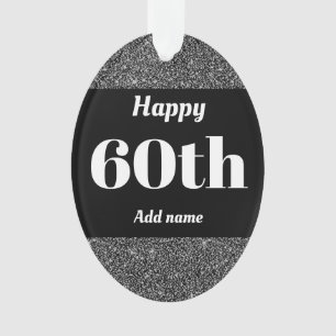 Pretty personalised birthday gift ornament 60th