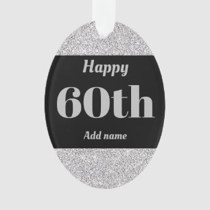 Pretty personalised birthday gift ornament 60th