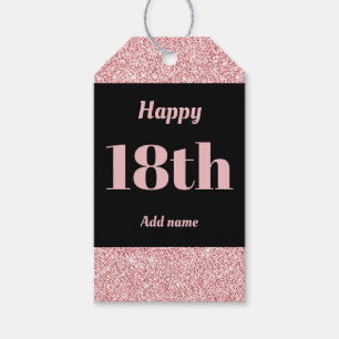 pretty personalised birthday gift tags 18th