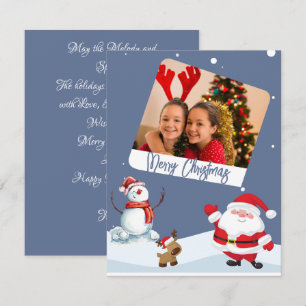 Pretty Personalised Christmas Photo Card