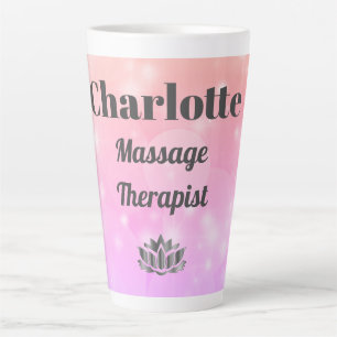 Pretty personalised Massage Therapist Latte Mug
