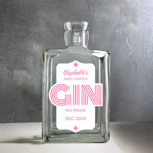 Pretty Personalised Pink Gin