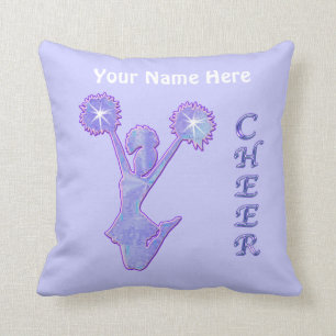 Pretty Personalised Purple Cheerleader Pillows