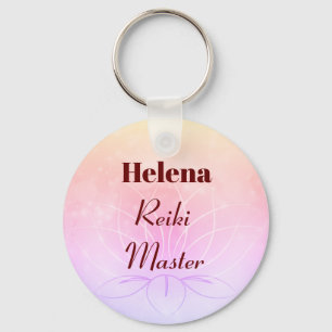 Pretty personalised Reiki Master design Key Ring