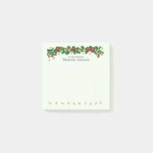 Pretty Personalised Strawberry Adhesive Pad Post-it Notes