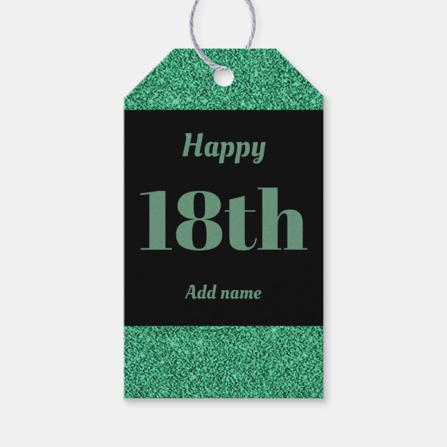 pretty personalized birthday gift tags 18th (Front)