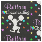 PRETTY PERSONALIZED I LOVE CHEERLEADING FABRIC