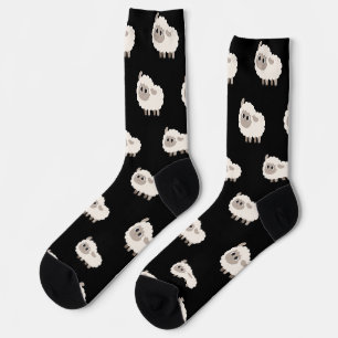 Pretty pet pattern Black and white Socks