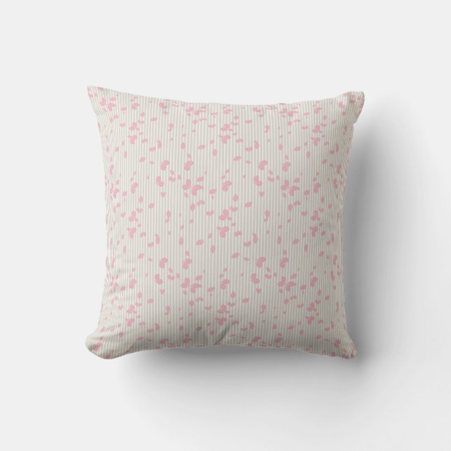 Pretty Petals on Stripes Cushion (Front)