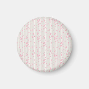 Pretty Petals on Stripes Magnet