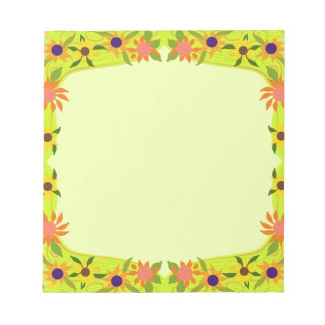 Pretty Petite Flowers You Customise Notepad (Front)