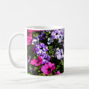 Pretty petunia flowers coffee mug