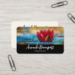 Pretty Photo of a Lotus Flower in a Pond Business Card