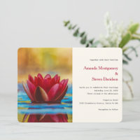 Pretty Photo of a Lotus Flower in a Pond Wedding