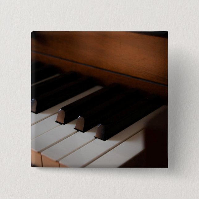 Pretty Piano 15 Cm Square Badge (Front)