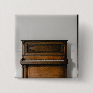 Pretty Piano Artwork 15 Cm Square Badge