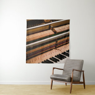 Pretty Piano Artwork Tapestry